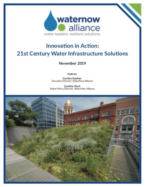 Innovation In Action 21st Century Water Infrastructure Solutions Tap