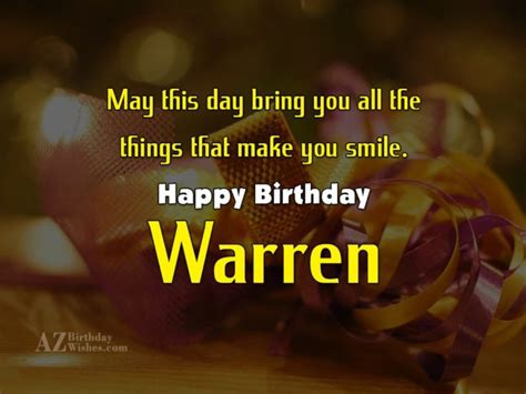 Happy Birthday Warren