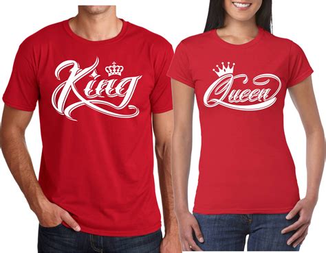 King And Queen New Design Valentines Christmas T Couple Matching Cute