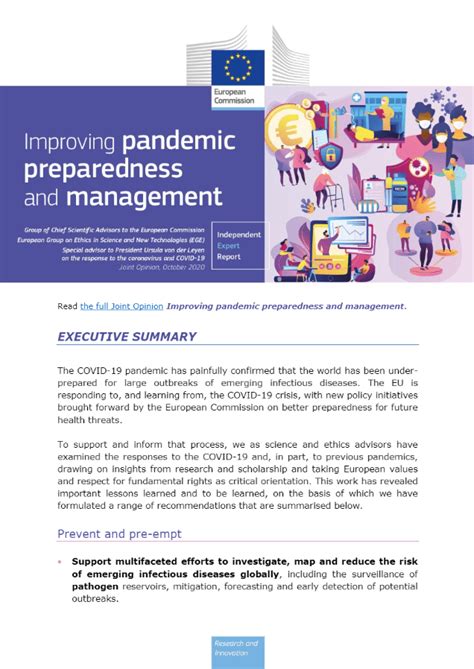 Improving Pandemic Preparedness And Management Lessons Learned And Ways Forward Independent