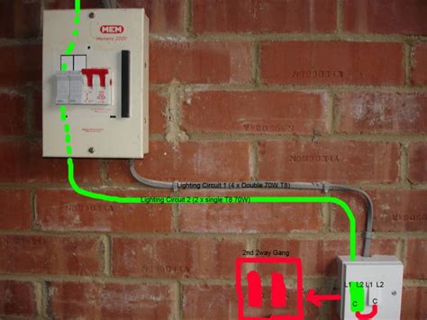 Make sure that each device used for isolating should be clearly identified which circuit it belongs to by. wiring up a garage lighting circuit | DIYnot Forums