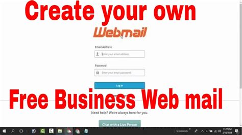 How To Create Free Webmail Yourname Youtube