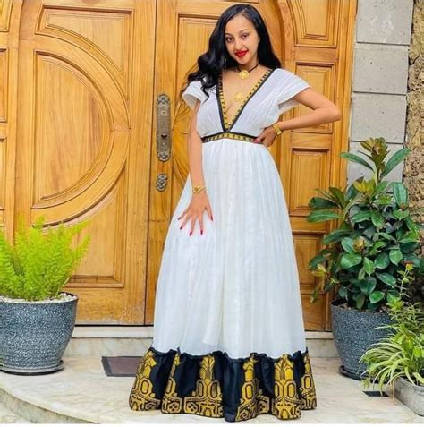 Black Habesha Kemis Ethiopian Dress Ethiopian Traditional Dress