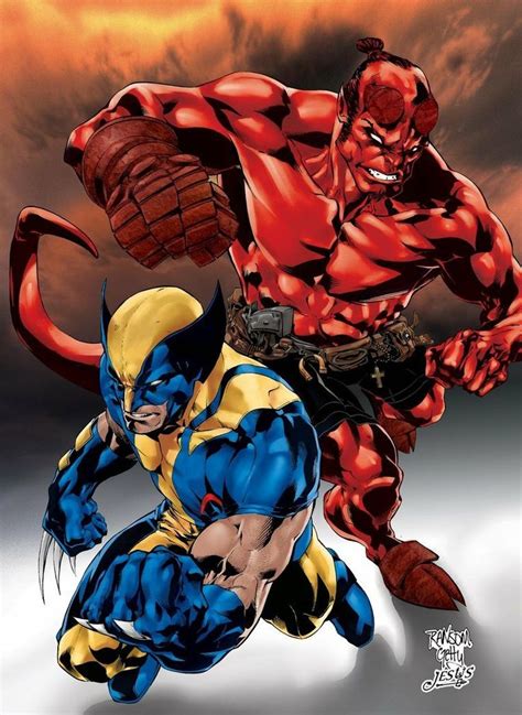 Wolverine Meets Hellboy Marvel Comics Covers Marvel Dc Comics