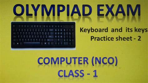 Computer Keyboard Worksheet For Class 1nco National Cyber Olympiad