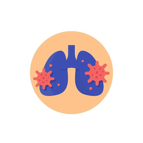 Pneumonia Icon With Virus And Lungs 3062719 Vector Art At Vecteezy