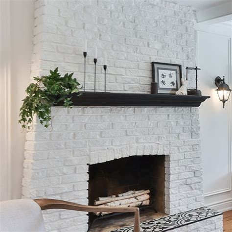 Brick Fireplace White Mantel Fireplace Guide By Linda