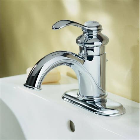 K Cp Bn Bz Kohler Fairfax Single Hole Bathroom Faucet With Drain