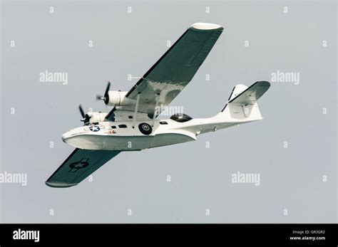 A Consolidated Pby Catalina American Flying Boat Seaplane Produced By