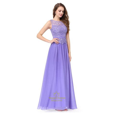 The dress will fit you well if you can send us your own measurements(inches or cm): Amethyst Lace Top Chiffon Bottom Sleeveless Illusion ...