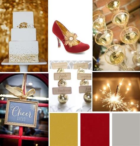 Glittery Gold Red And Grey Celebration Palette Gold Color Palettes