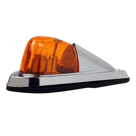 5pcs Teardrop Amber Cab Roof Truck Semi Trailer Clearance Marker Lights