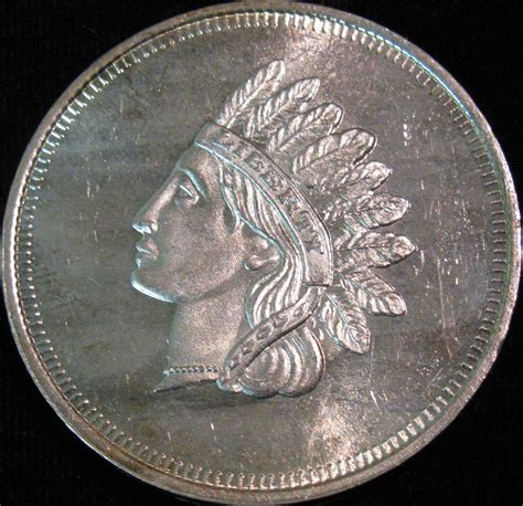1517 Indian Head Cent Design One Ounce 999 Fine Silver Bu