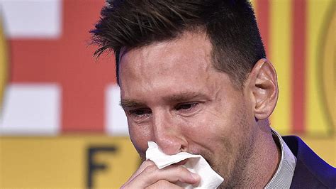 Argentinian Striker Lionel Messi Bids A Tearful Farewell To Barcelona