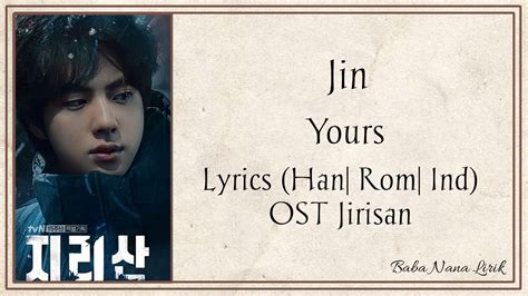 Yours Jin Lyrics {lyrics And Terjemahan} Youtube