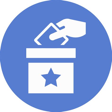 Election Polling Box Icon Circle Blue Election Iconpack Icon Archive
