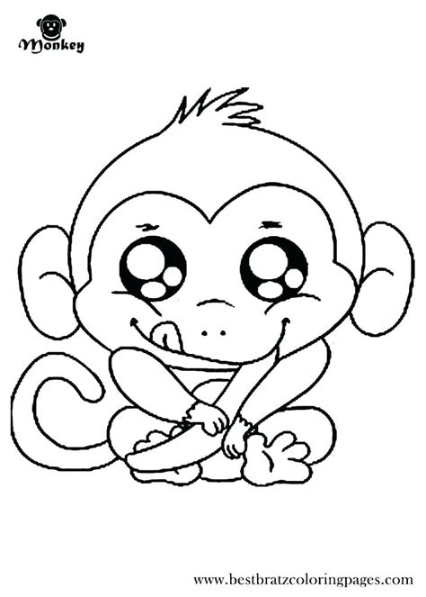 Cartoon Monkey Coloring Pages At Free