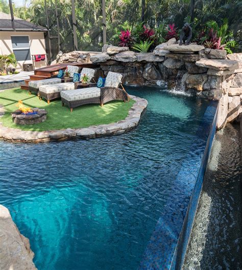 Lucas Lagoons Custom Pool On Pine Island Infinity Edge Dream Backyard