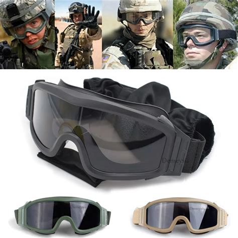 Tactical Goggles 3 Lens Windproof Military Army Shooting Hunting Glasses Eyewear Outdoor Cs War