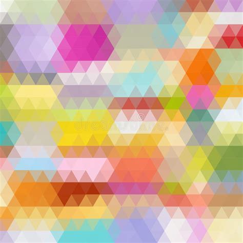 Multicolored Angular Wattled Pattern Background Stock Illustration