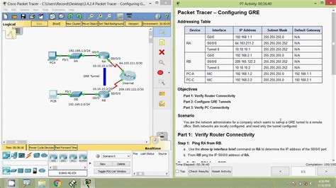 Packet Tracer Configuring Gre Youtube