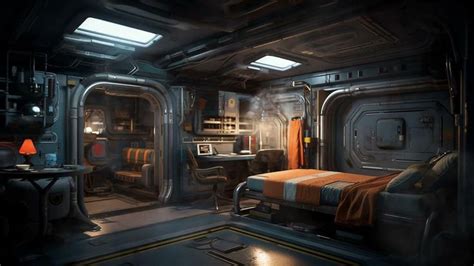 Spaceship Bedroom Cabin Sci Fi Ambiance For Sleep Study Relaxation