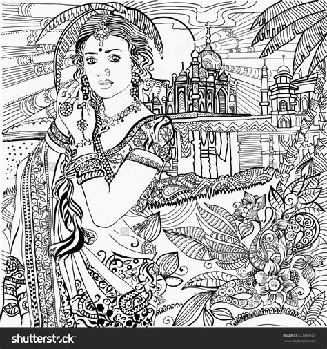 Indian Coloring Pages For Adults Thekidsworksheet