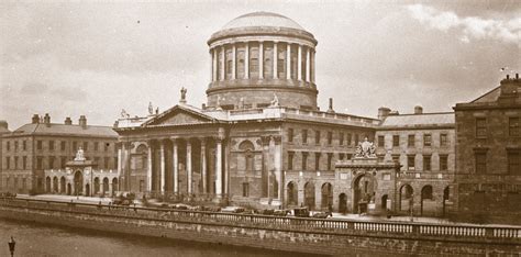 Four Courts Building On The River Liffey In Dublin Ireland The Irish