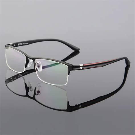 cubojue titanium glasses men semi rimless prescription spectacles eyeglasses man diopter eyewear