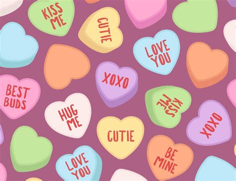 Conversation Heart Clipart Rainbow Valentine Candy Heart Etsy Australia