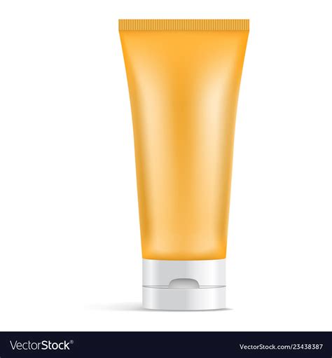 Sunscreen Tube Icon Realistic Style Royalty Free Vector
