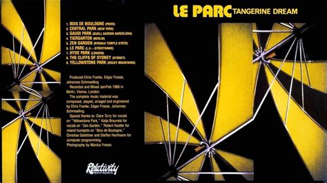 Tangerine Dream Le Parc The Classic Extension Extended Versions Of