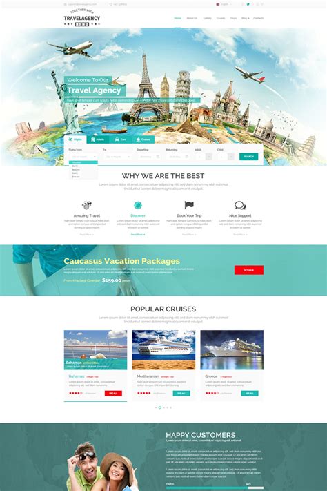 Travel Agency Website Template 65337