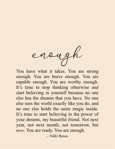 Enough 85” X 11” Print Enough Is Enough Quotes Self Quotes Words Quotes