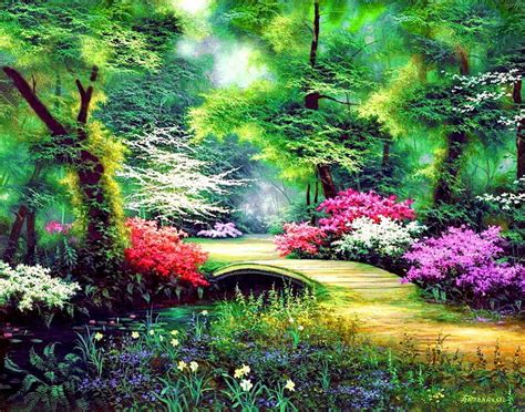 1920x1080px 1080p Free Download Enchanted Garden Pretty Colorful