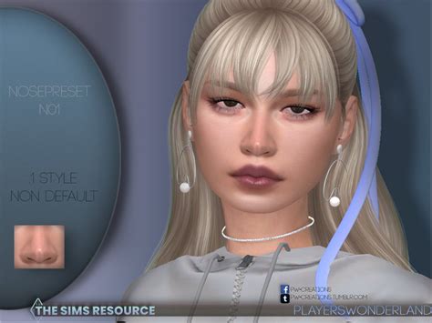 Playerswonderlands Nosepreset N01 The Sims 4 Skin Sims Sims 4