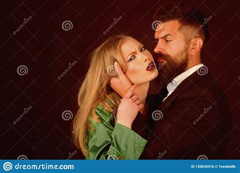 Love Is On Its Way Bearded Man Hug Woman With Long Hair They Both Love Fashion Couple In Love