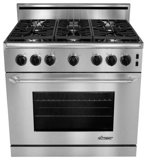 The viking range company does still make a 45″ wide electric cooktop model rdecu2566bsb.dacor makes a 46″ wide gas cooktop model sgm466, and. Dacor Renaissance 36" Gas Range, Stainless W/ Chrome Trim ...