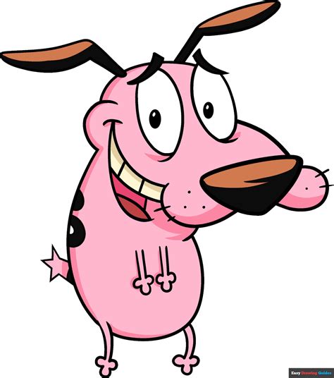 How To Draw Courage The Cowardly Dog Really Easy Drawing Tutorial