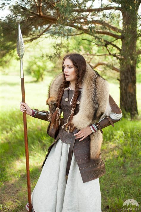 leather women s armor “shieldmaiden” viking dress viking clothing medieval fashion