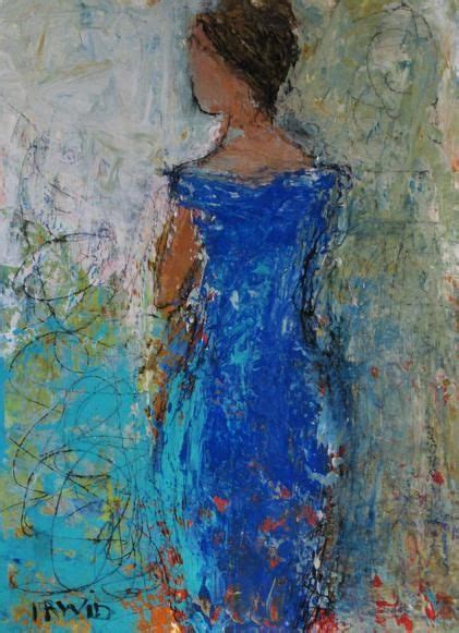 A Painting Of A Woman In A Blue Dress