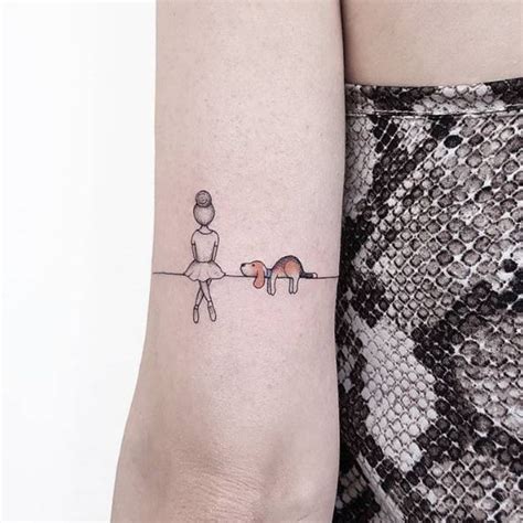 30 Cute Small And Simple Dog Tattoo Ideas For Women Animal Lovers Mybodiart