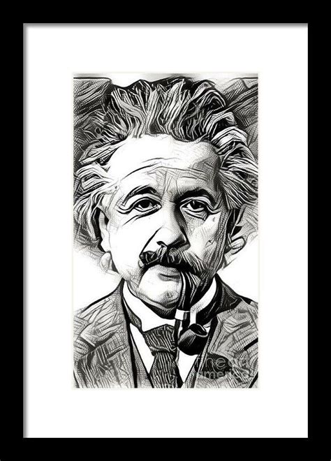 Albert Einstein The Professor Of Physics Framed Print By Scott D Van