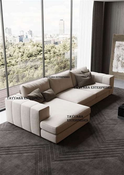 Tayyaba Enterprises Latest Design Wooden L Shape Sofa For Living Room