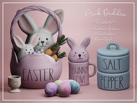 🐰🥚 Easter Clutter 🥚🐰 Sims 4 Cc Skin Sims Cc Easter T Easter Bunny