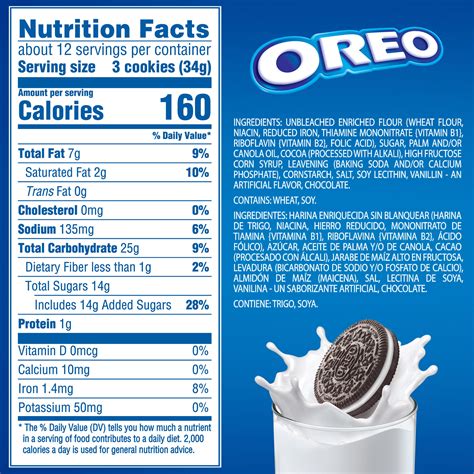 Oreo Cookie Nutrition Info My Xxx Hot Girl
