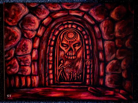 I Painted The Sanctuary Door Of The Dark Brotherhood In Cheydinhal
