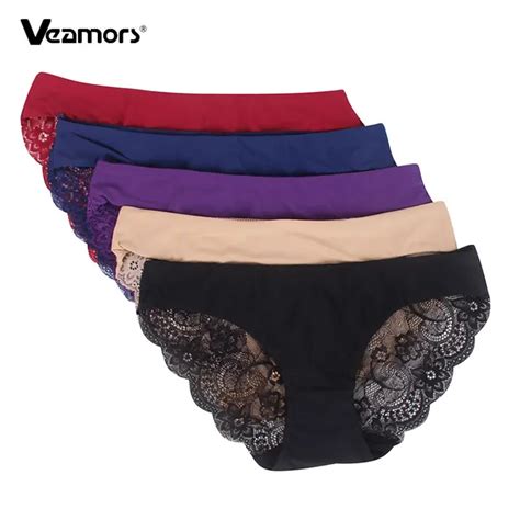 buy veamors 5pcs ladies underwear seamless tranceless lace panties m xl crotch