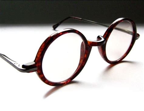 1980 S Thick Round Eyeglass Frames Vintage By Backthennishvintage Small Round Glasses Four Eyes
