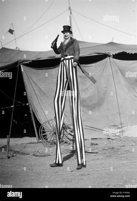 Clown Stilts Walker Black And White Stock Photos And Images Alamy
